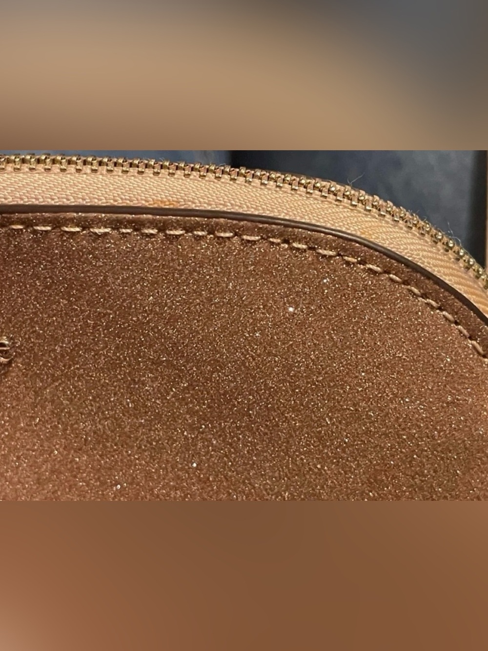 Kate Spade Rose Gold Tinsel Dome Glitter Crossbody Bag - Picture 9 of 11